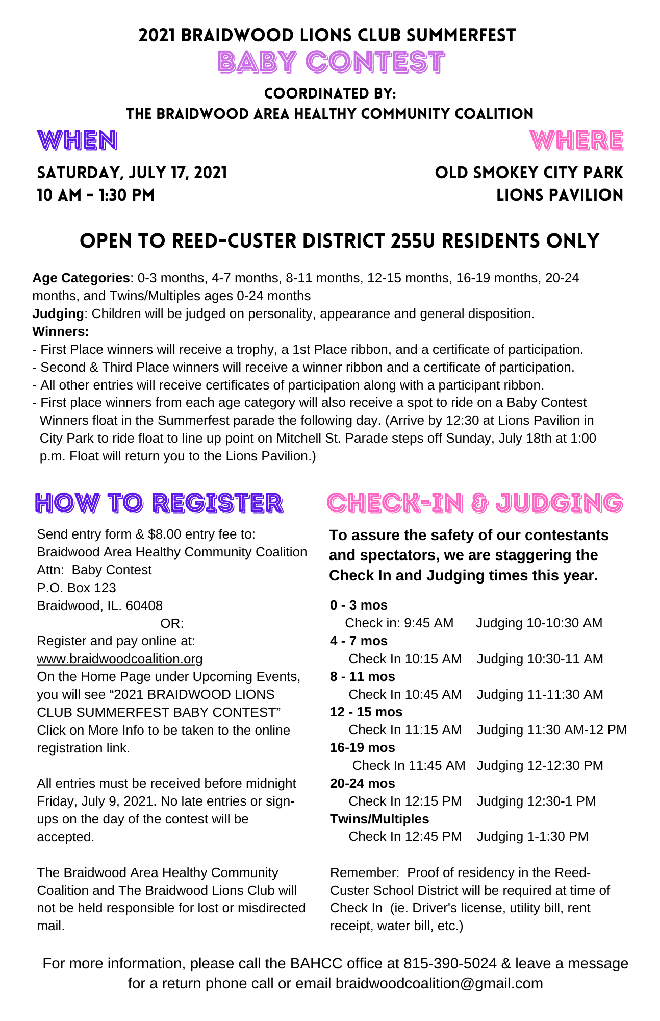 2021 Braidwood Lions Club Summerfest Baby Contest 4